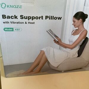KNOZE Lumbar Back Support Pillow with Vibration & Heat